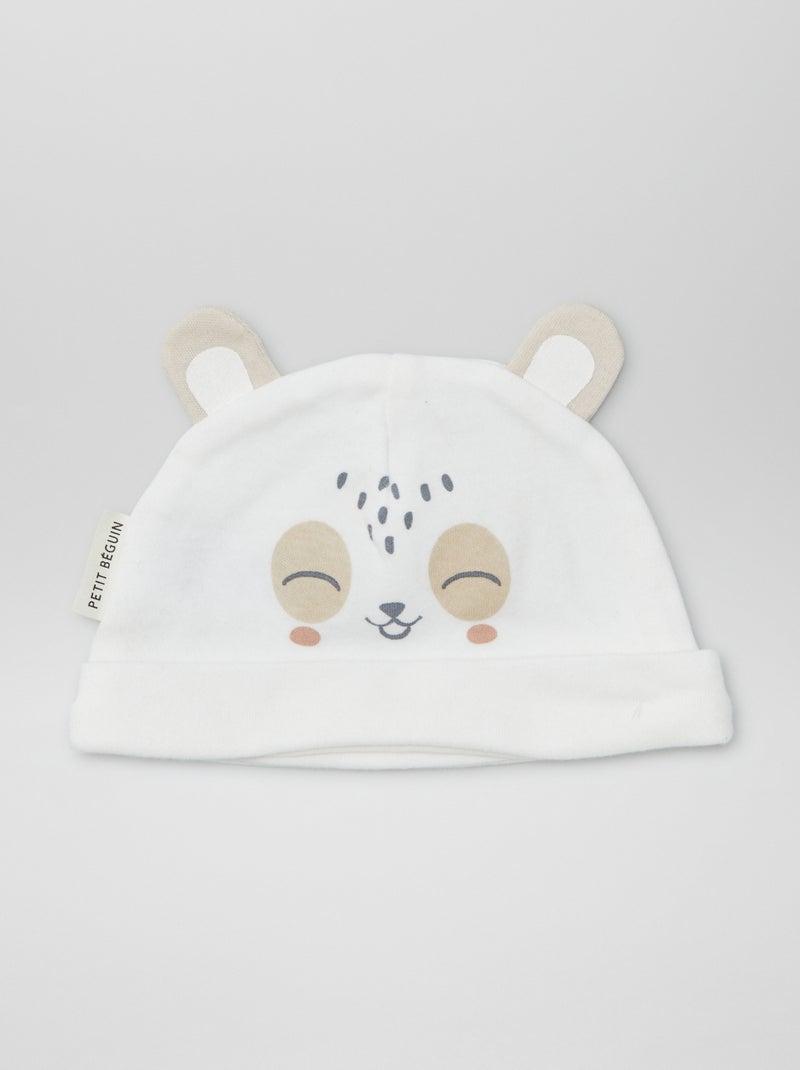 Conjunto gorro + manoplas 'Petit Béguin' BEIGE - Kiabi