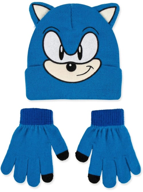 Conjunto gorro y guantes de acrílico sonic sega - Kiabi Conjunto gorro y guantes de acrílico sonic sega - Kiabi