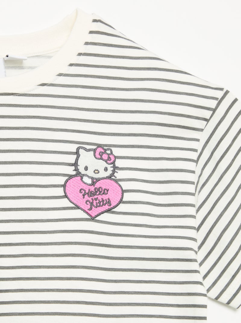 Conjunto 'Hello Kitty' 2 piezas - camiseta marinera + legging Blanco - Kiabi