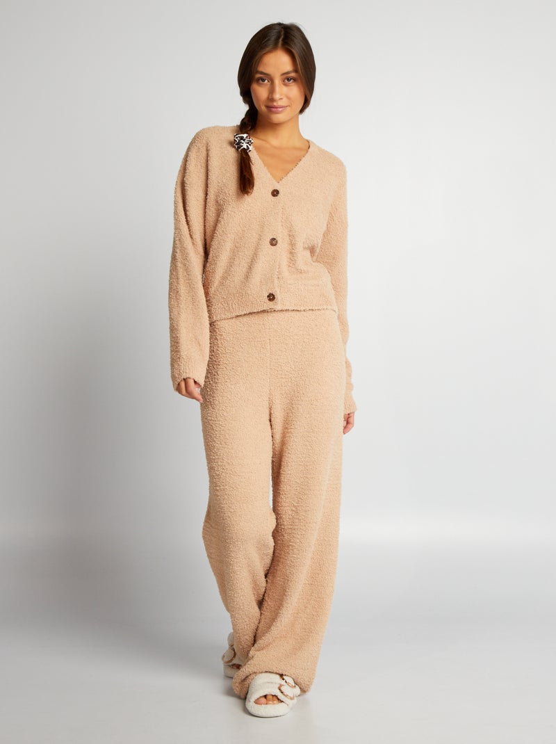 Conjunto homewear - punto suave - 2 piezas BEIGE - Kiabi