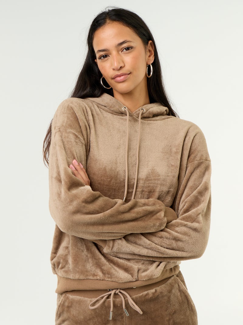 Conjunto homewear de 2 piezas - Sudadera + pantalón Beige - Kiabi