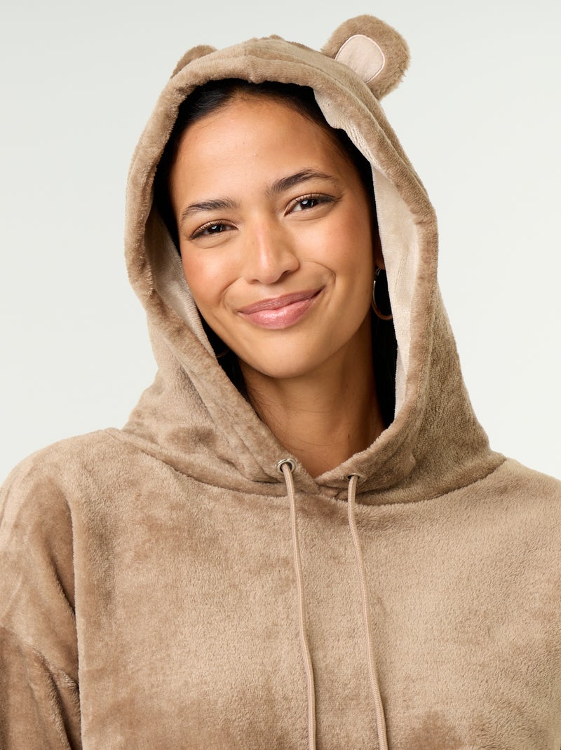 Conjunto homewear de 2 piezas - Sudadera + pantalón Beige - Kiabi