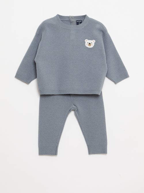 Conjunto jersey + pantalón de punto - Kiabi