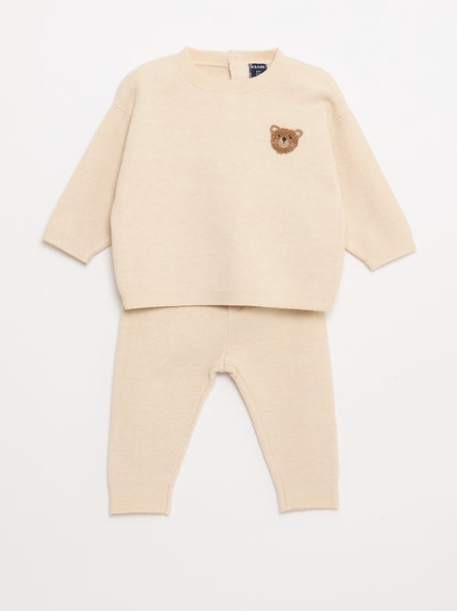 Conjunto jersey + pantalón de punto - Kiabi
