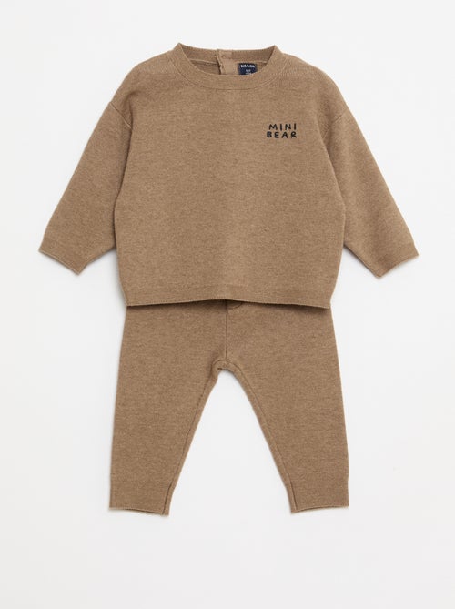 Conjunto jersey + pantalón de punto - Kiabi
