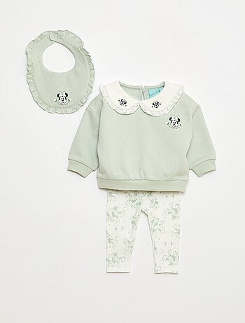 Conjunto jogging sudadera + pantalón + babero 'Disney' 'Minnie' - 3 piezas