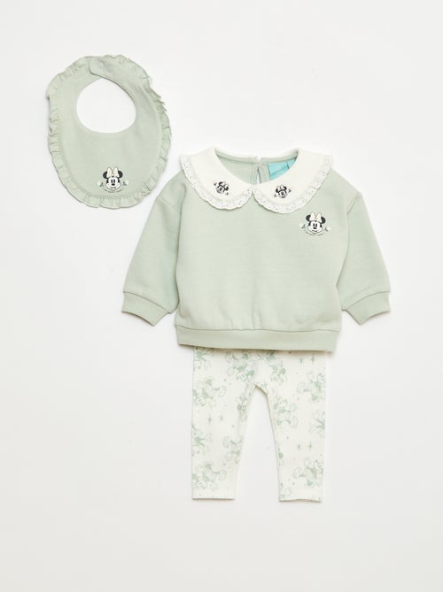 Conjunto jogging sudadera + pantalón + babero 'Disney' 'Minnie' - 3 piezas - Kiabi