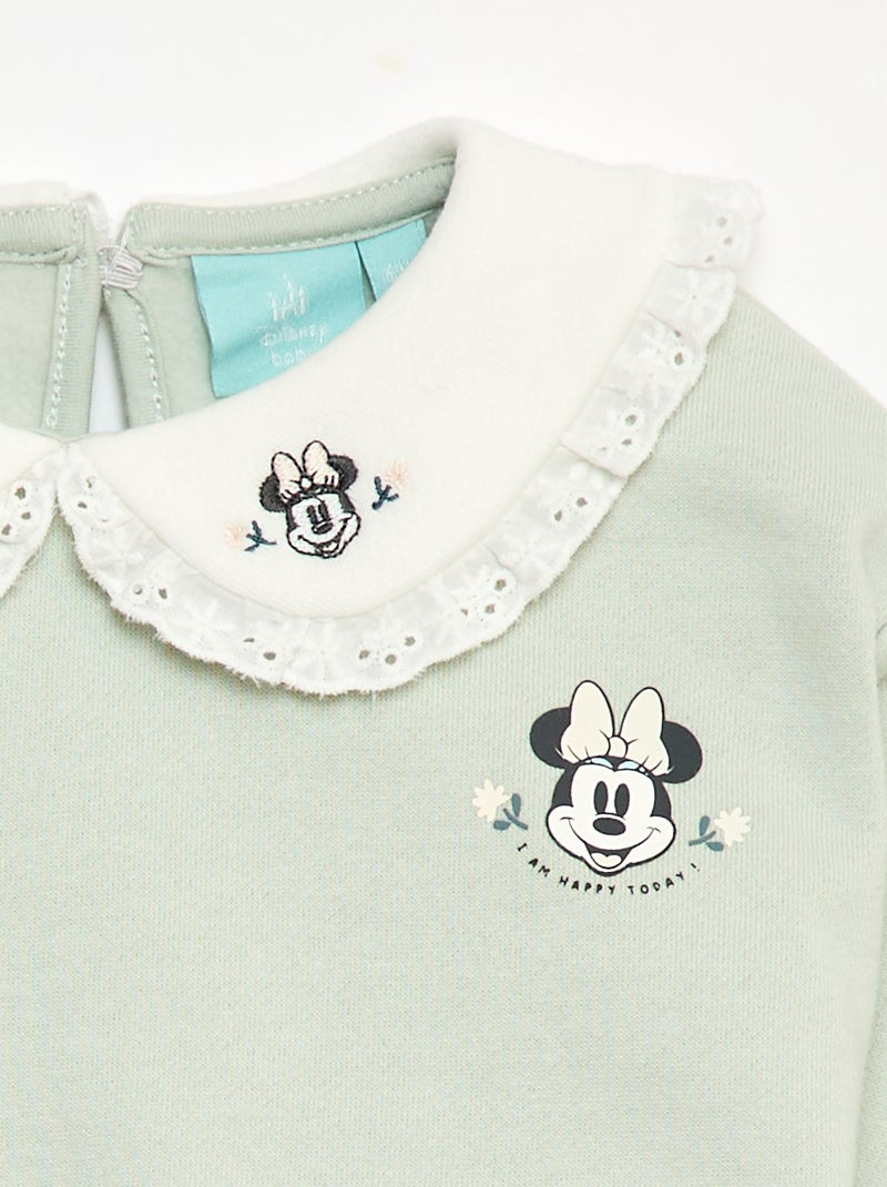 Conjunto jogging sudadera + pantalón + babero 'Disney' 'Minnie' - 3 piezas Verde - Kiabi