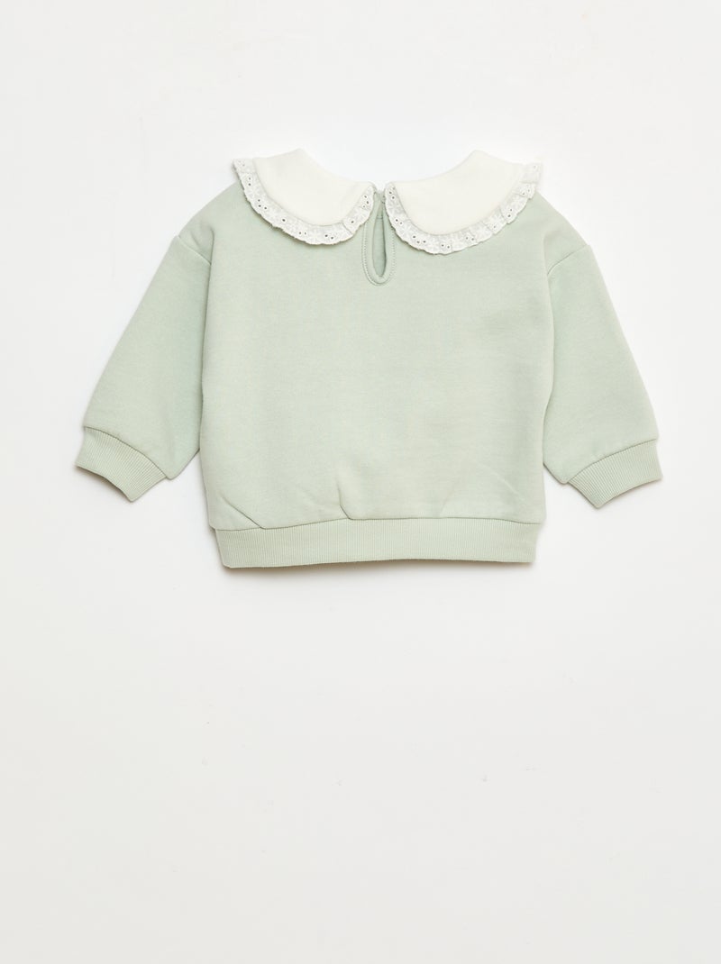 Conjunto jogging sudadera + pantalón + babero 'Disney' 'Minnie' - 3 piezas Verde - Kiabi