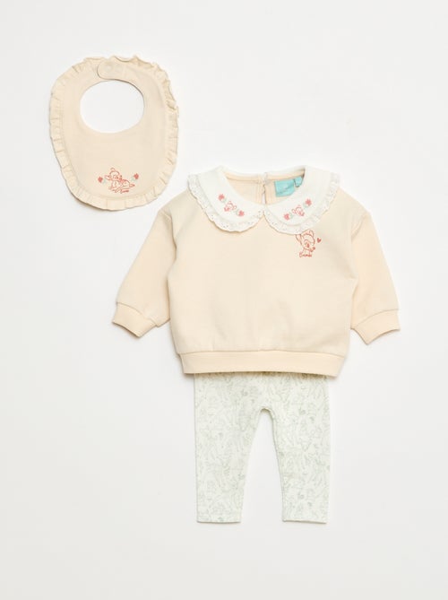 Conjunto jogging sudadera + pantalón + babero 'Marie' 'Disney' - 3 piezas - Kiabi