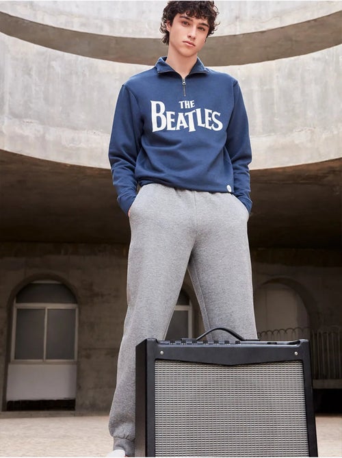 Conjunto largo hombre The Beatles felpa con tacto suave interior - Kiabi Conjunto largo hombre The Beatles felpa con tacto suave interior - Kiabi