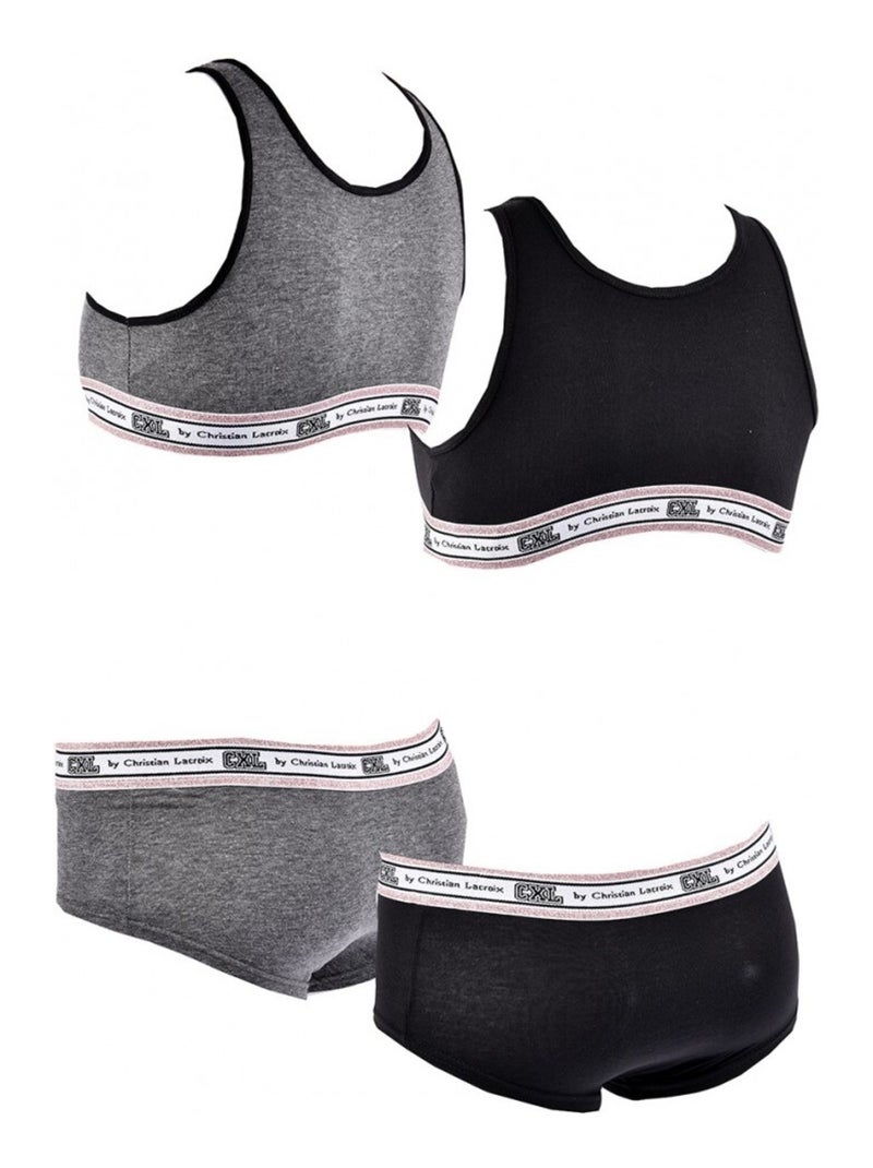 Conjunto Lencería CXL BY LACROIX X2 - Pack de 2 Gris negro - Kiabi