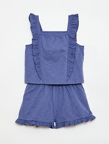 Conjunto ligero de camiseta sin mangas y Pantalón corto - 2 piezas