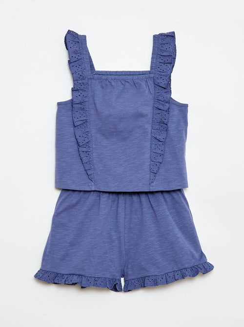 Conjunto ligero de camiseta sin mangas y Pantalón corto - 2 piezas - Kiabi