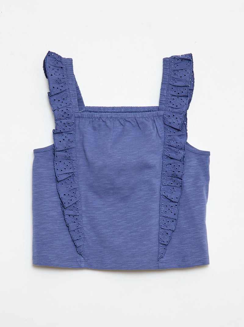 Conjunto ligero de camiseta sin mangas y Pantalón corto - 2 piezas Azul - Kiabi