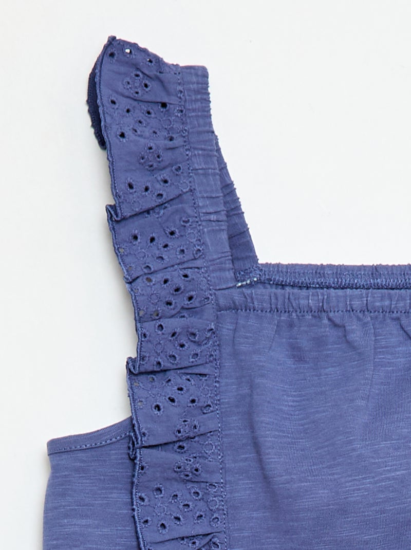 Conjunto ligero de camiseta sin mangas y Pantalón corto - 2 piezas Azul - Kiabi