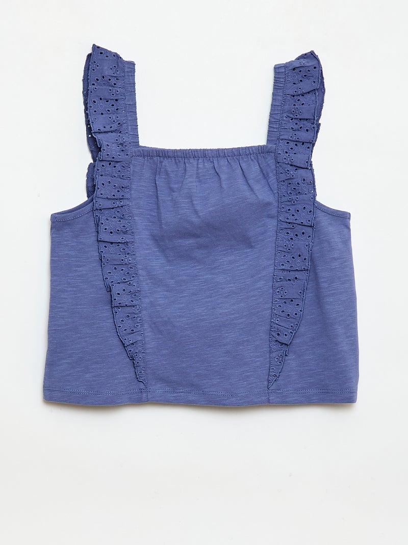 Conjunto ligero de camiseta sin mangas y Pantalón corto - 2 piezas Azul - Kiabi