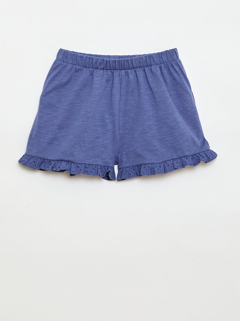 Conjunto ligero de camiseta sin mangas y Pantalón corto - 2 piezas Azul - Kiabi
