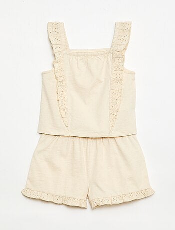 Conjunto ligero de camiseta sin mangas y Pantalón corto - 2 piezas