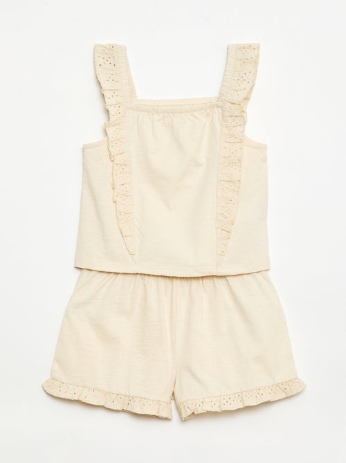 Conjunto ligero de camiseta sin mangas y Pantalón corto - 2 piezas - Kiabi