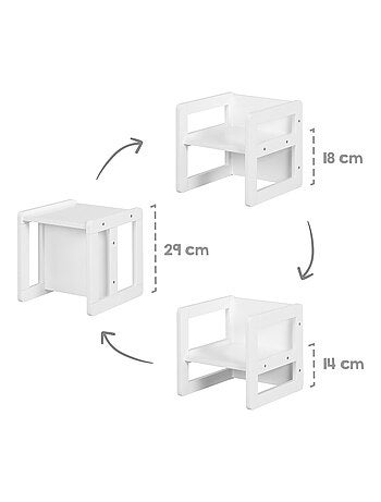Conjunto mesa convertible en banco + 1 silla evolutiva 'Roba'