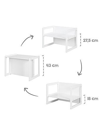 Conjunto mesa convertible en banco + 1 silla evolutiva 'Roba'