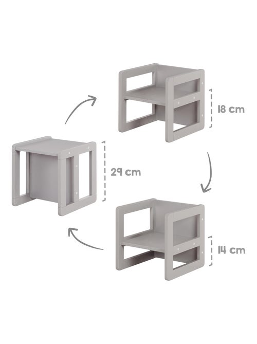 Conjunto mesa convertible en banco + 1 silla evolutiva 'Roba' - Kiabi