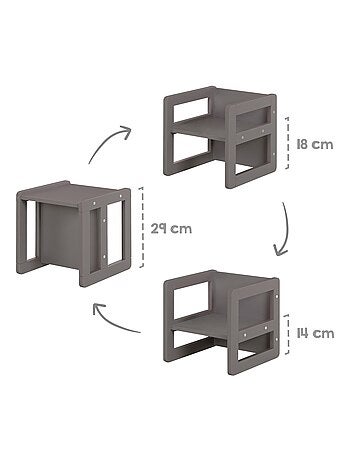 Conjunto mesa convertible en banco + 1 silla evolutiva 'Roba'