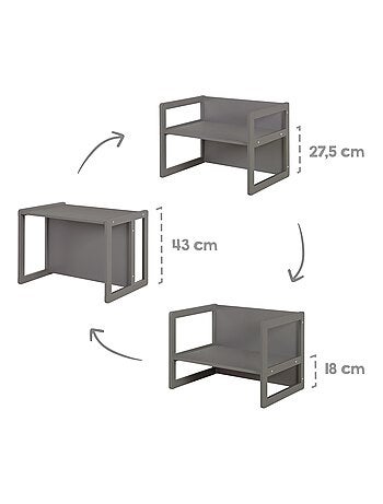 Conjunto mesa convertible en banco + 1 silla evolutiva 'Roba'