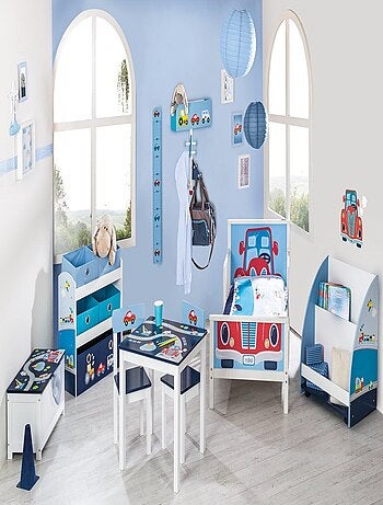 Conjunto mesa y 2 sillas infantil en madera - diseño coches 'Roba Rennfahrer'