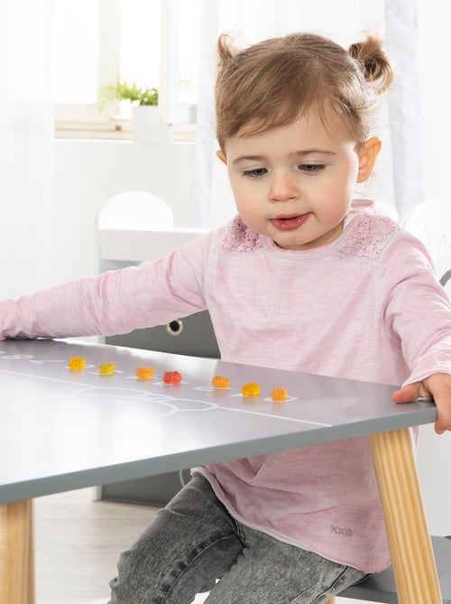 Conjunto mesa y 2 sillas infantil en madera - diseño conejo 'Roba miffy' - Kiabi
