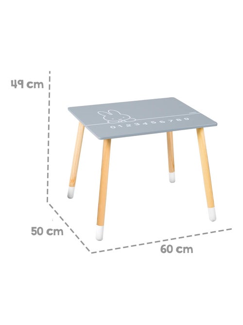 Conjunto mesa y 2 sillas infantil en madera - diseño conejo 'Roba miffy' - Kiabi