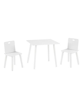 Conjunto mesa y 2 sillas infantil en madera - diseño escandinavo 'Roba'