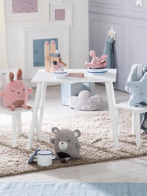 Conjunto mesa y 2 sillas infantil en madera - diseño escandinavo 'Roba' - Kiabi