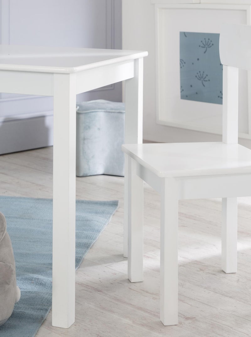 Conjunto mesa y 2 sillas infantil en madera - diseño estrellas 'Roba little stars' Blanco Gris Blanco - Kiabi