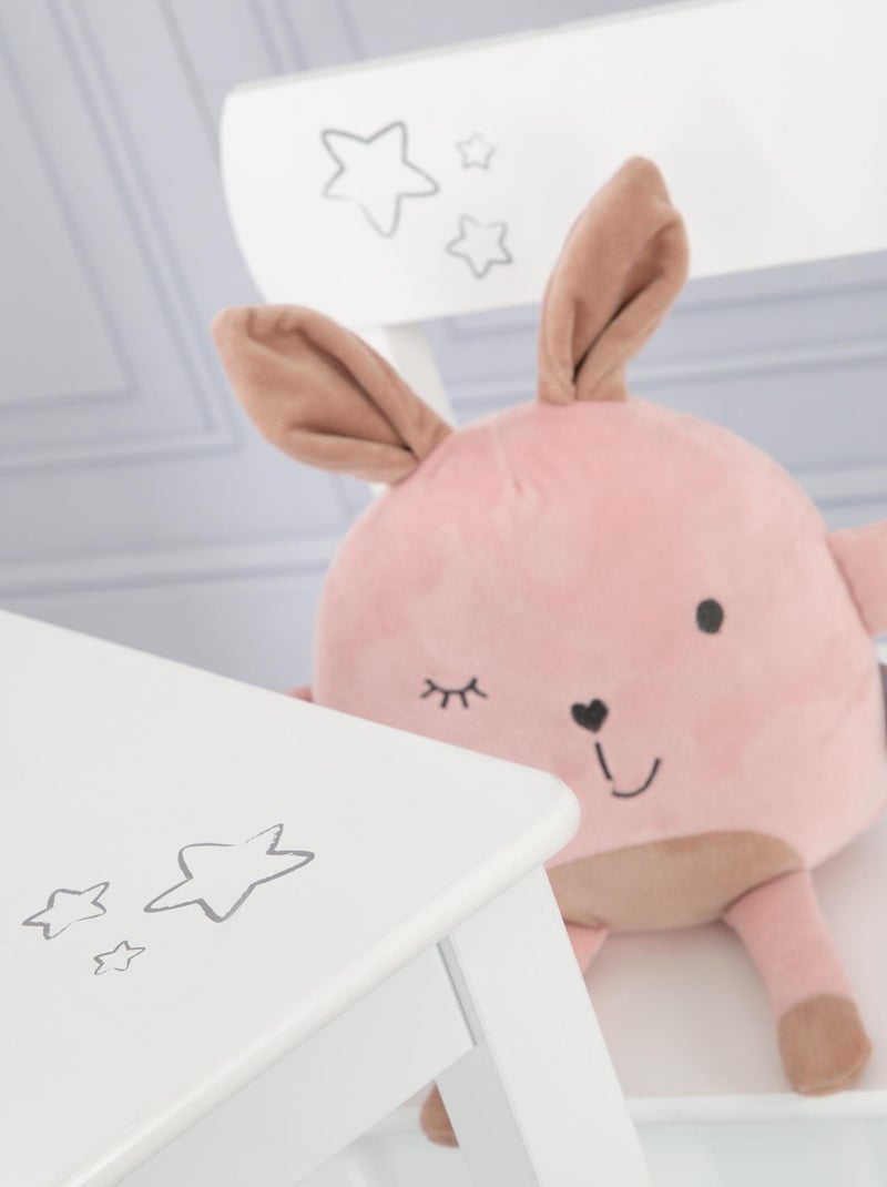 Conjunto mesa y 2 sillas infantil en madera - diseño estrellas 'Roba little stars' Blanco Gris Blanco - Kiabi