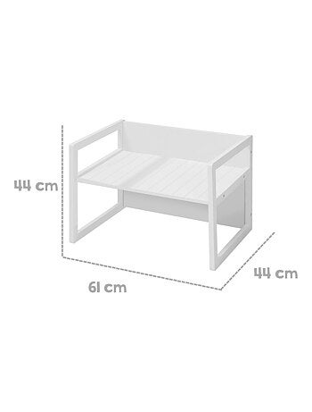 Conjunto mesa y sillas infantil - set convertible en banco y taburete - 3 alturas de asiento 'Roba'
