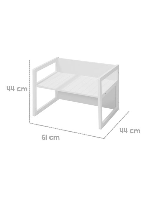 Conjunto mesa y sillas infantil - set convertible en banco y taburete - 3 alturas de asiento 'Roba' - Kiabi