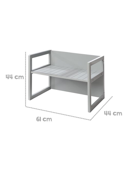 Conjunto mesa y sillas infantil - set convertible en banco y taburete - 3 alturas de asiento 'Roba' - Kiabi