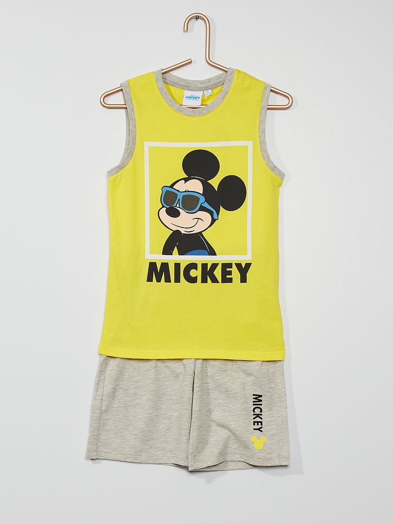 Conjunto 'Mickey' amarillo/gris - Kiabi