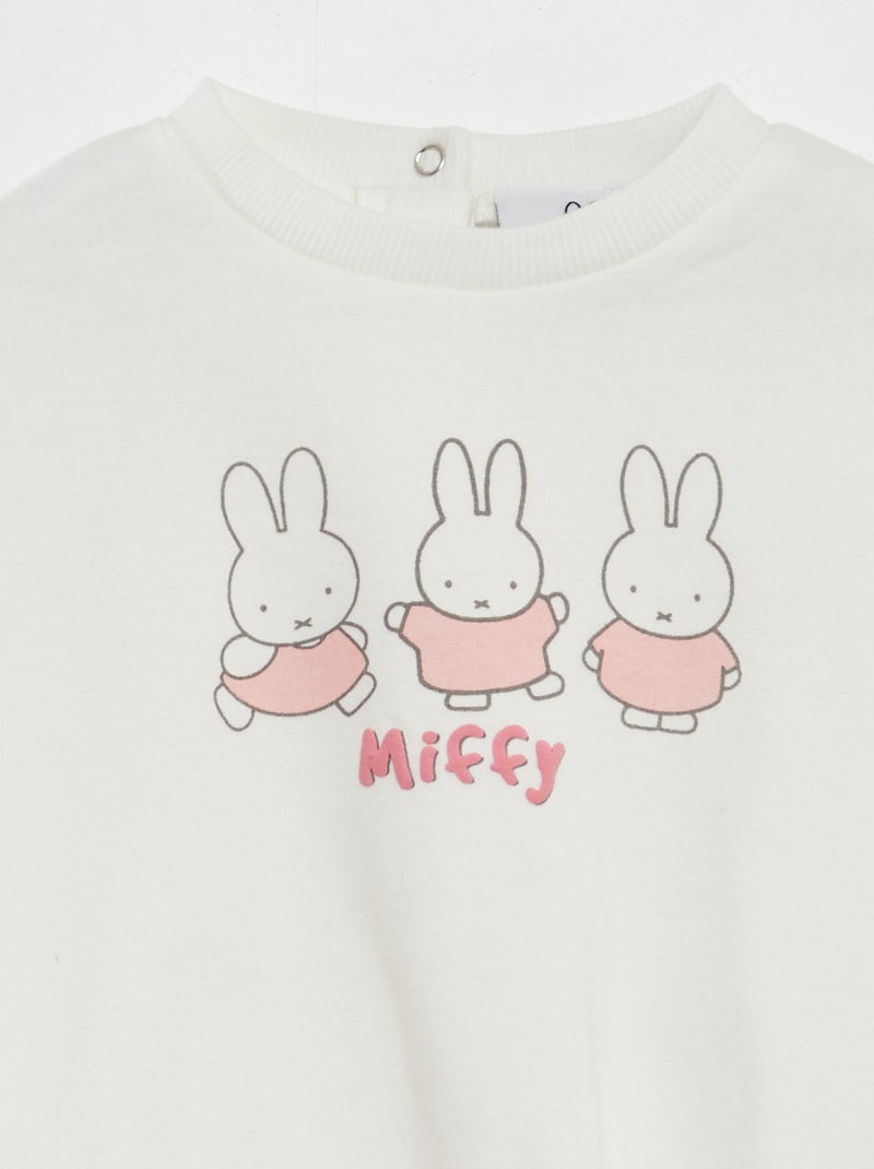 Conjunto 'Miffy' sudadera + pantalón de jogging - 2 piezas BLANCO - Kiabi