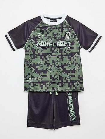 Conjunto \'Minecraft\' Bermuda + Camiseta