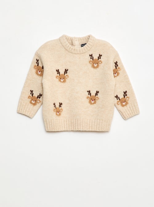 Conjunto Navideño Jersey + leggings de punto con dibujo - Kiabi