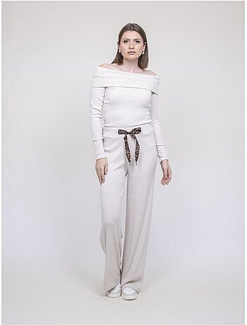 Conjunto pantalón acanalado ECHALA