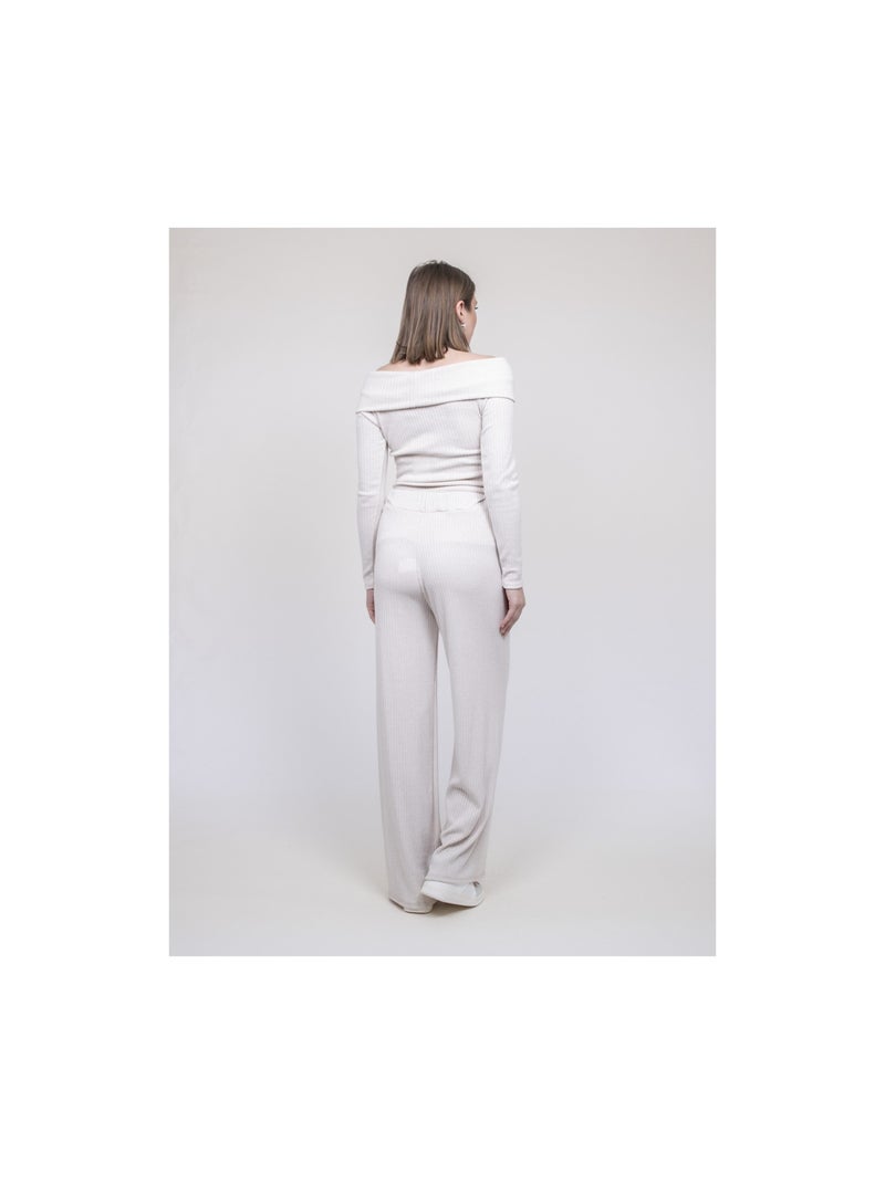 Conjunto pantalón acanalado ECHALA Crudo - Kiabi