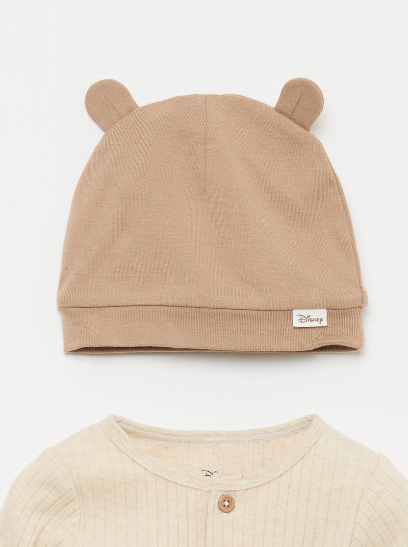 Conjunto pantalón + body + gorro 'Simba' - 3 piezas Beige - Kiabi