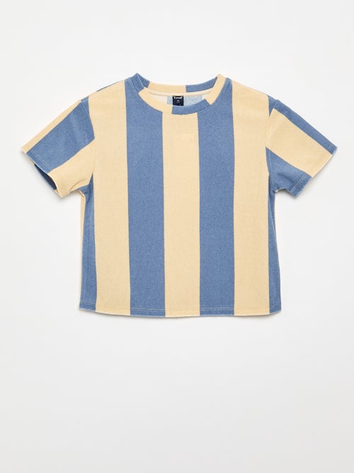 Conjunto Pantalón corto + camiseta de punto de rizo - Kiabi