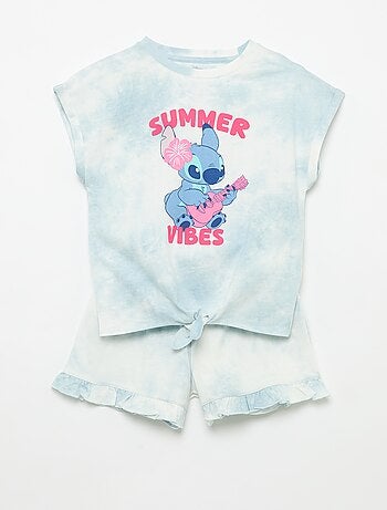 Conjunto Pantalón corto con volantes + camiseta 'Disney'