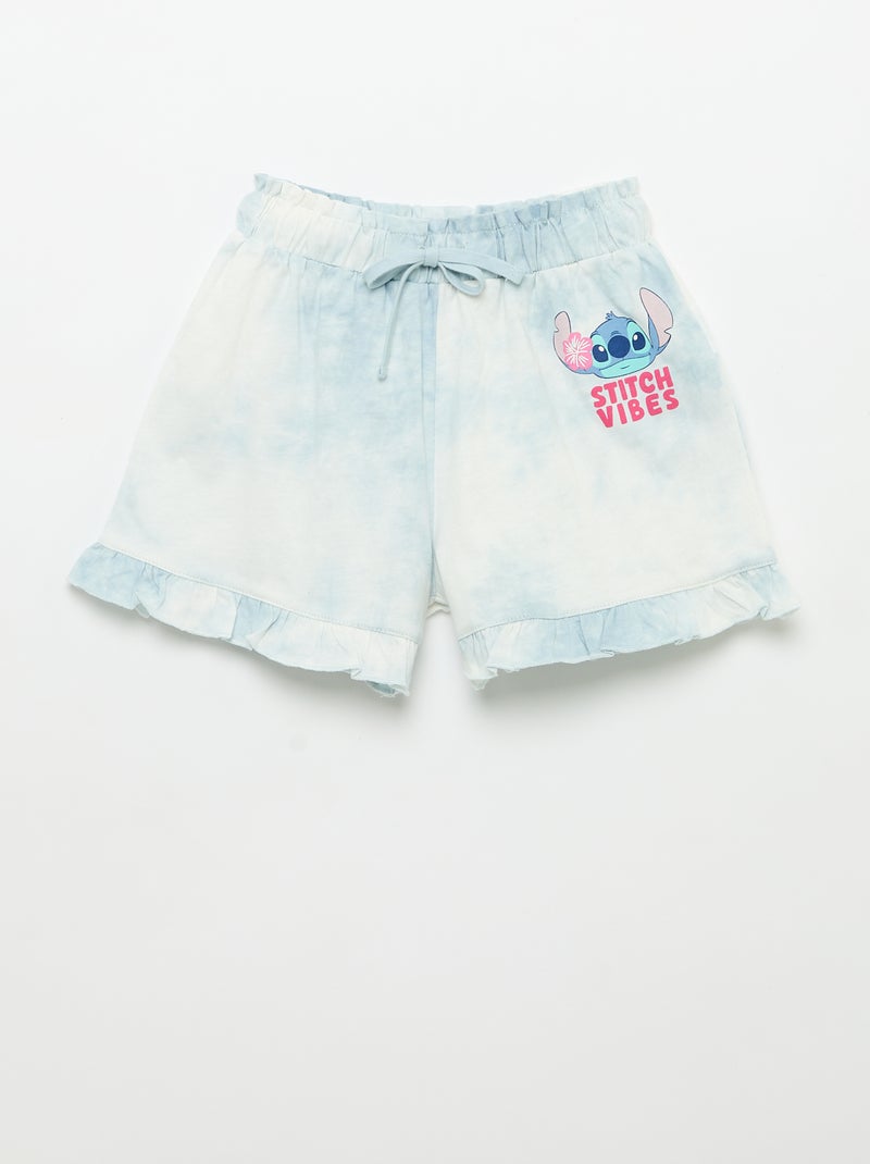 Conjunto Pantalón corto con volantes + camiseta 'Disney' Azul - Kiabi
