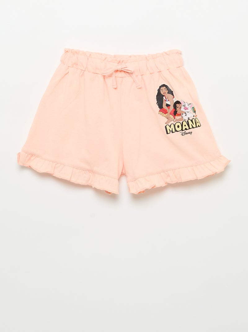 Conjunto Pantalón corto con volantes + camiseta 'Disney' Naranja - Kiabi